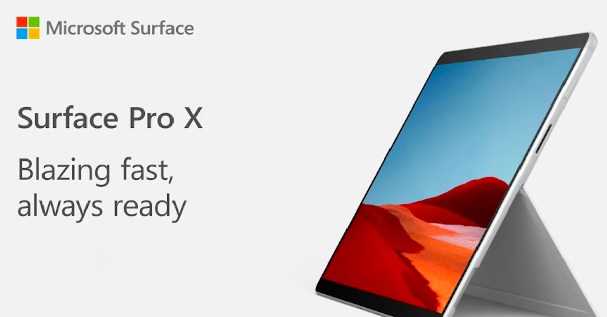 Blazing-fast, always-ready Surface Pro X