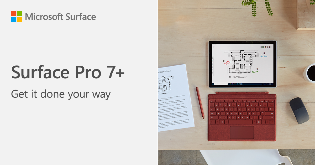 Meet Microsoft Surface Pro 7+. It’s all about adaptability.