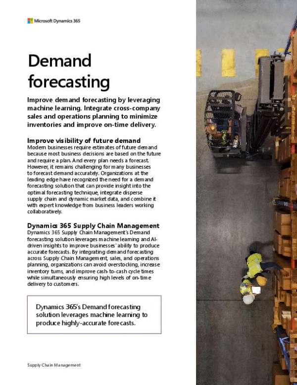 Microsoft Dynamics Demand Forecasting