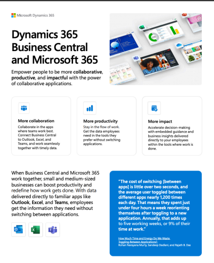 Dynamics 365 Business Central and Microsoft 365
