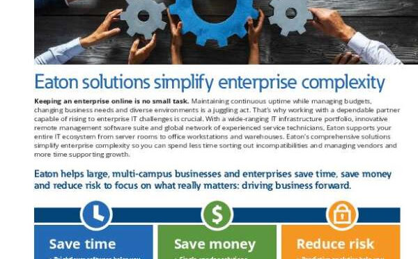 Eaton enterprise IT infrastructure solutions brochure